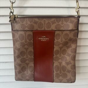 coach brown leather crossbody bag
